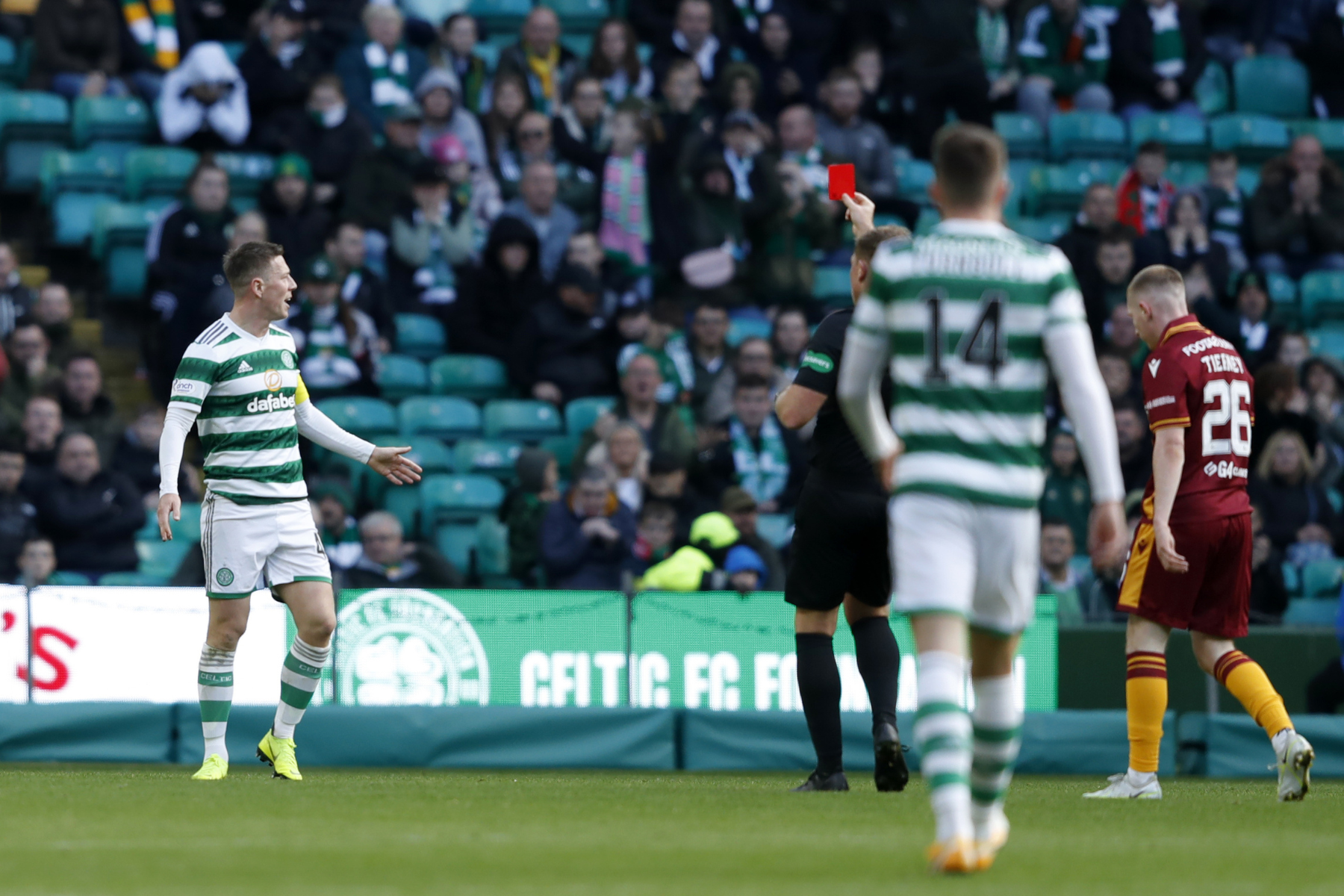 Callum McGregor Celtic red card decision analysed by ex-Premier League ref