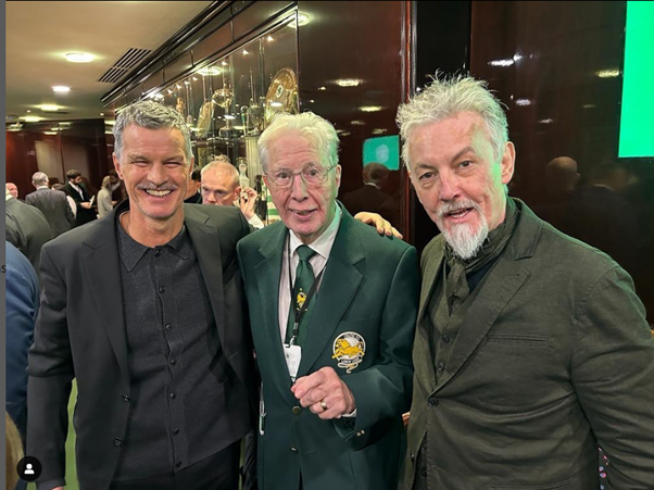 Sons of Anarchy star poses with Lisbon Lion at Celtic park