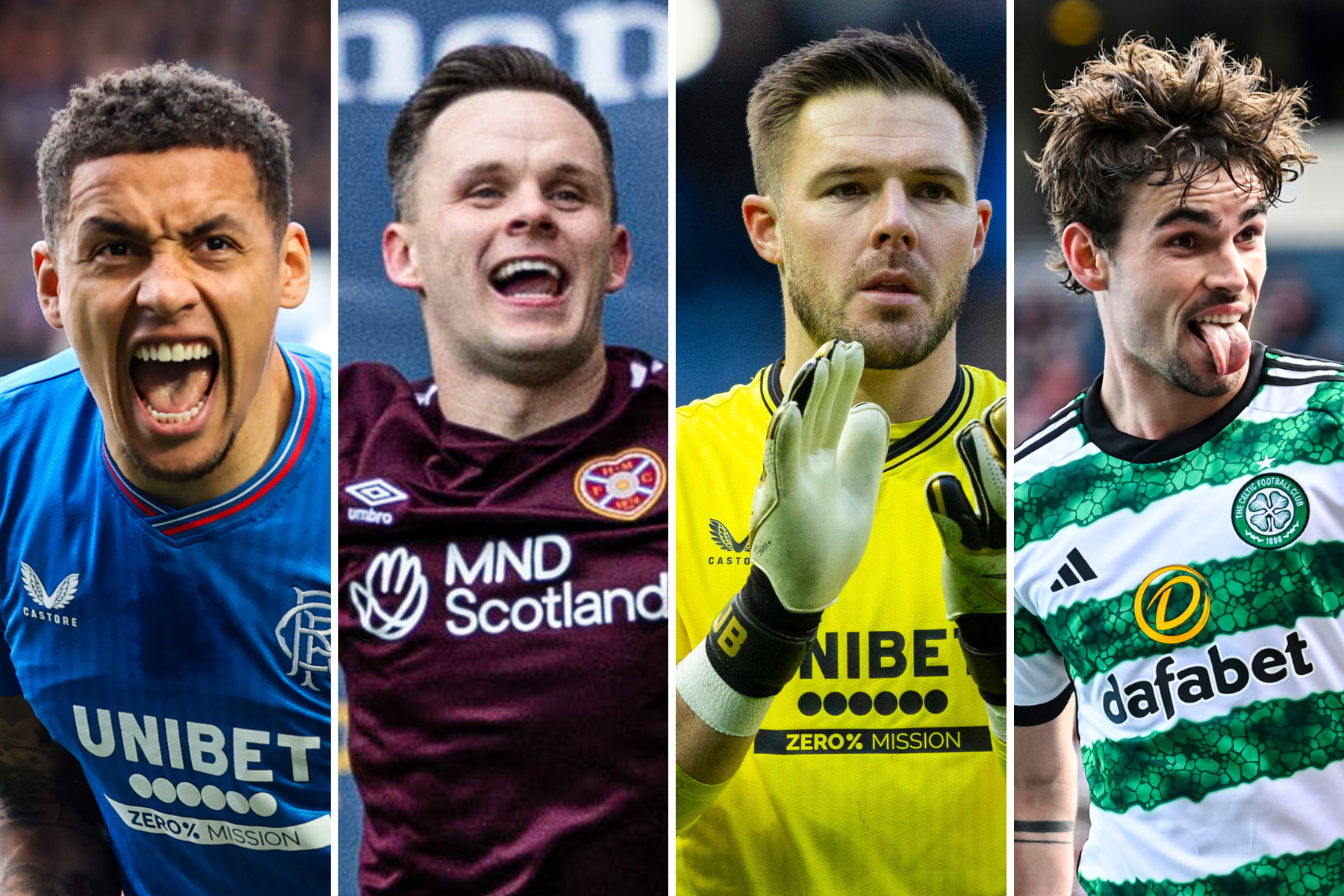 Celtic, Rangers & Hearts players nominated for PFA Player of the Year
