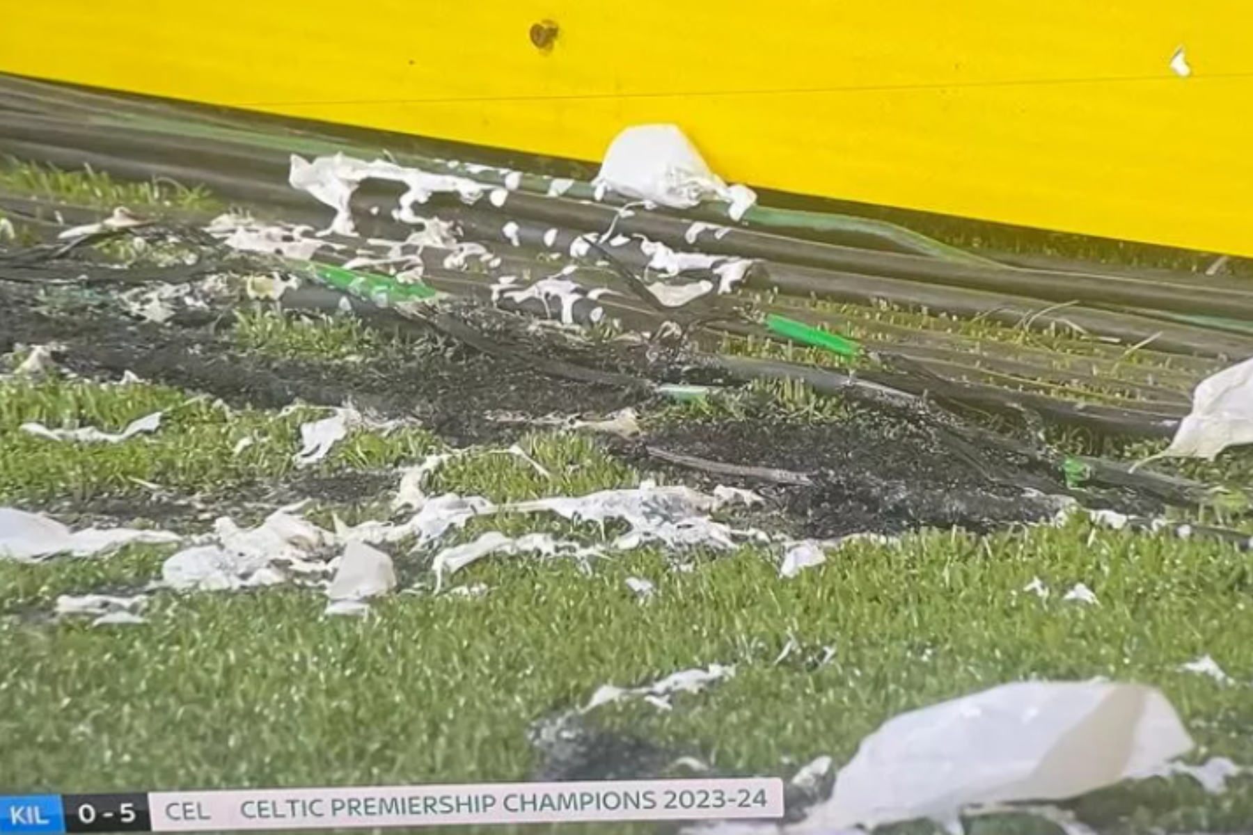Rodgers' Sky interview failed as Celtic pyro BURNS TV cables