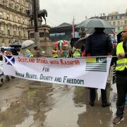 Protesters march through streets of Glasgow in solidarity with Kashmir