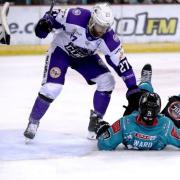 Glasgow Clan against the Belfast giants: Picture; Al Gold