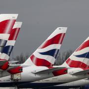 British Airways planes at Heathrow Airport as Britons have been advised against non-essential travel to anywhere in the world as the coronavirus crisis closed borders around the globe..