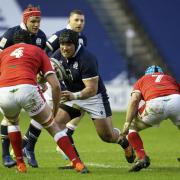 Zander Fagerson in action against Wales