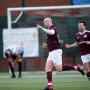 Scott Anson, pictured playing for Petershill, has been impressed with Scott Williamson at Cambuslang Rangers