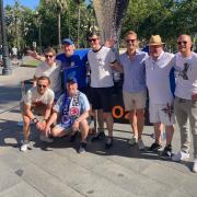 Rangers and Frankfurt fans make friends in the Seville sun