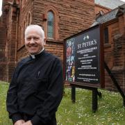 Canon Peter McBride of St Peter's Catholic Church in Glasgow is ready to welcome Ukrainian refugees to the church house Pictures: Colin Mearns