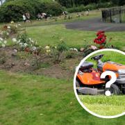 A mystery helper cuts the grass at Govan's Elder Park