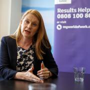 Shirley-Anne Somerville at Skills Development Scotland's offices  Picture: Colin Mearns