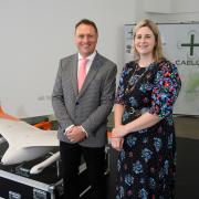 AGS Airports Ltd CEO Derek Provan with Fiona Smith, AGS Group’s Head of Aerodrome Strategy, who is leading the CAELUS project on behalf of AGS