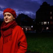 Singer-songwriter Cara Rose pictured outside St Luke's in Calton, Glasgow, by Colin Mearns