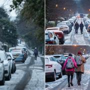 In pictures: Glasgow wakes up to snow after amber weather warning issued