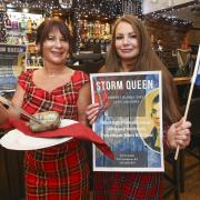 Tracey Murphy, left, owner of community pub  Storm Queen in Dumbarton Road with Afton McAdams, a passionate Burns fan who are hosting a Burns supper