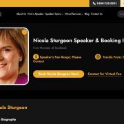 Nicola Sturgeon speaker agency listing a 'fake'
