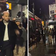 WATCH: Chris Brown interacts with fans as he walks down Sauchiehall Lane