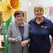 Lynda O'Neill and Daffodil Club member Cathy Kelly, left.