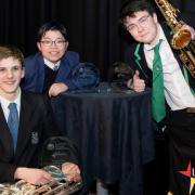 Angus, left, with runners-up Kurtis and Gerard