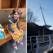 May and her Stockingfield Bridge cake/the bridge