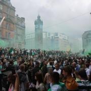 Celtic fans Trongate