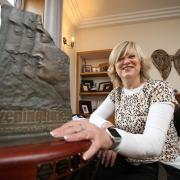 Corinne Hutton, who is to receive an MBE, pictured here with her Scotswoman of the Year trophy