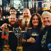 Celtic legend Frank McAvennie spotted with Iron Maiden bassist Steve Harris in Glasgow