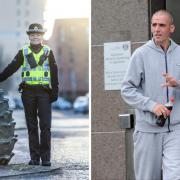 PC Pollok, left, and Christopher McCann, who was jailed for 16 months