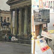 Peter Brown paints GoMA
