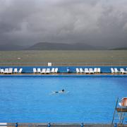 The Gourock lido, which features on the cover of the new Blur album