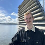 Nathan McWilliams outside the V&A in Dundee
