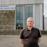 Councillor Iain McMillan at Johnstone Community Sports Hub