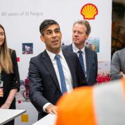 UK Prime Minister Rishi Sunak during his visit to Shell St Fergus Gas Plant in Peterhead earlier this week