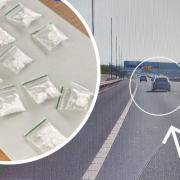 Driver caught with alleged 'cocaine' after pursuit by cops on M74