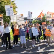 Strike at care homes are under way
