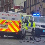 Investigation launched after police van involved in crash on Glasgow road