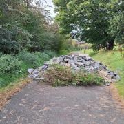 The waste was dumped on the Trinley Brae walkway