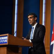 Rishi Sunak announcing his policy changes