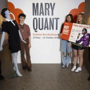 Glasgow Clyde College students at the Mary Quant exhibition in Kelvingrove