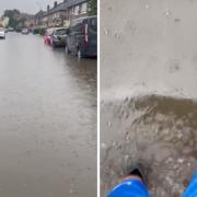 Footage of flooding in Glasgow