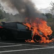 Burning car in Cumbernauld