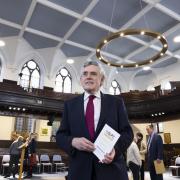 Former Prime Minister reads from bible to mark milestone at Glasgow church