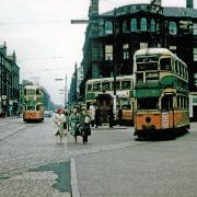 Pedestrians in the 1950s at the Finnieston Loop