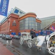 Rangers fans pay their respects to Mary 'Tiny' Gallacher outside Ibrox