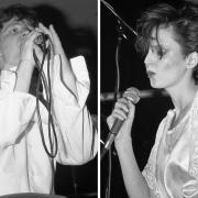 U2's Bono, left, and Clare Grogan, of Altered Images, who both played the Glasgow venue in 1981