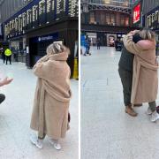 Couple get engaged in the middle of Glasgow Central