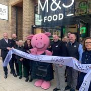M&S mascot Percy the Pig marks opening of new store in Glasgow's Southside