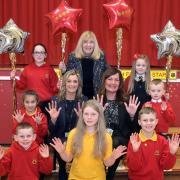 Children and staff at Golfhill Primary in Airdrie