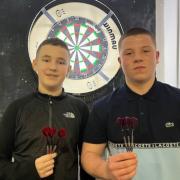 [Left to right] Arran Dee and Connor Morrison at the Goodyear Social Club in Drumchapel