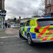 Police officers on Duke Street, Glasgow