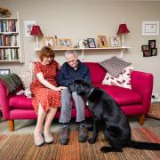 Jon and Jeanette King with dementia dog Lenny.