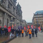 Unions protest at George Square